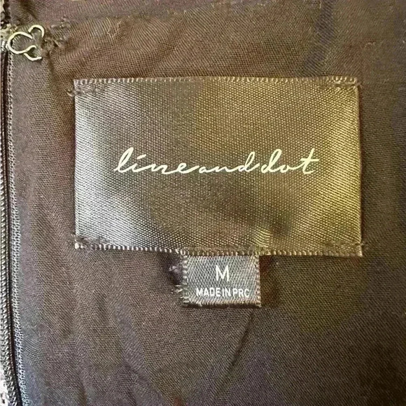 Line And Dot Black And Gold Sequin Mini Dress Size Medium - Picture 6 of 10